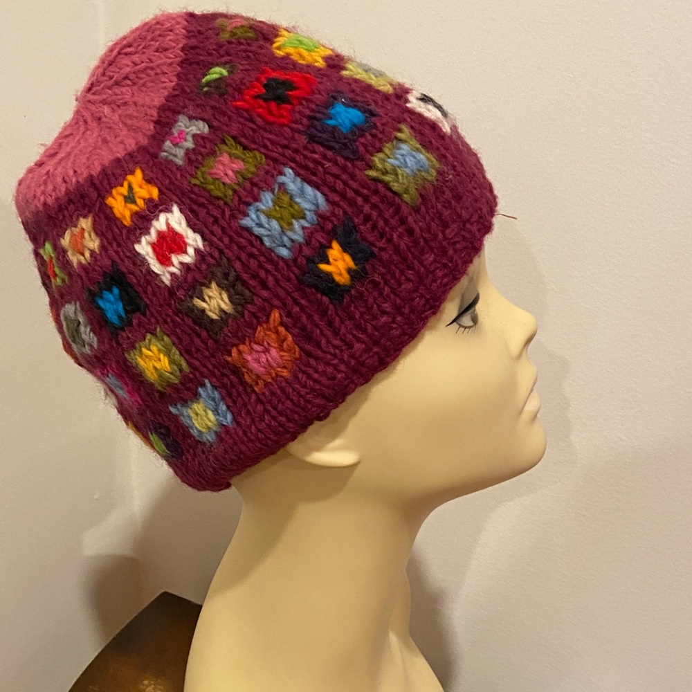 Colorful Knit Wool Hat - Picture 4 of 6